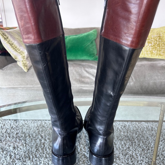 Ann Demeulemeester black and cognac leather riding boots size 6 (36.5) - Picture 6 of 16